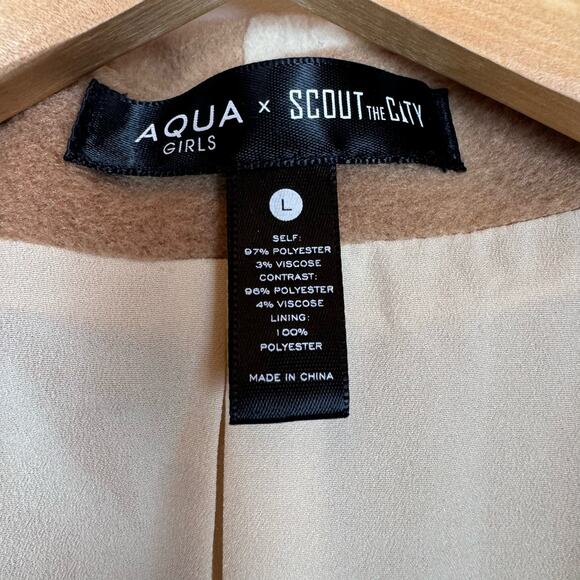 AQUA x Scout the City Belted Two Tone Coat GIRLS Size Large - Picture 5 of 8